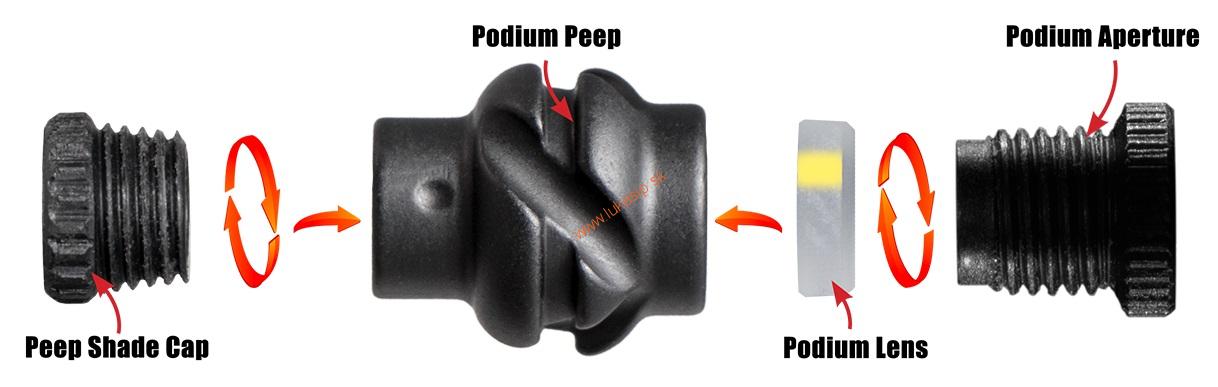 Peep shade cap Specialty Archery Podium