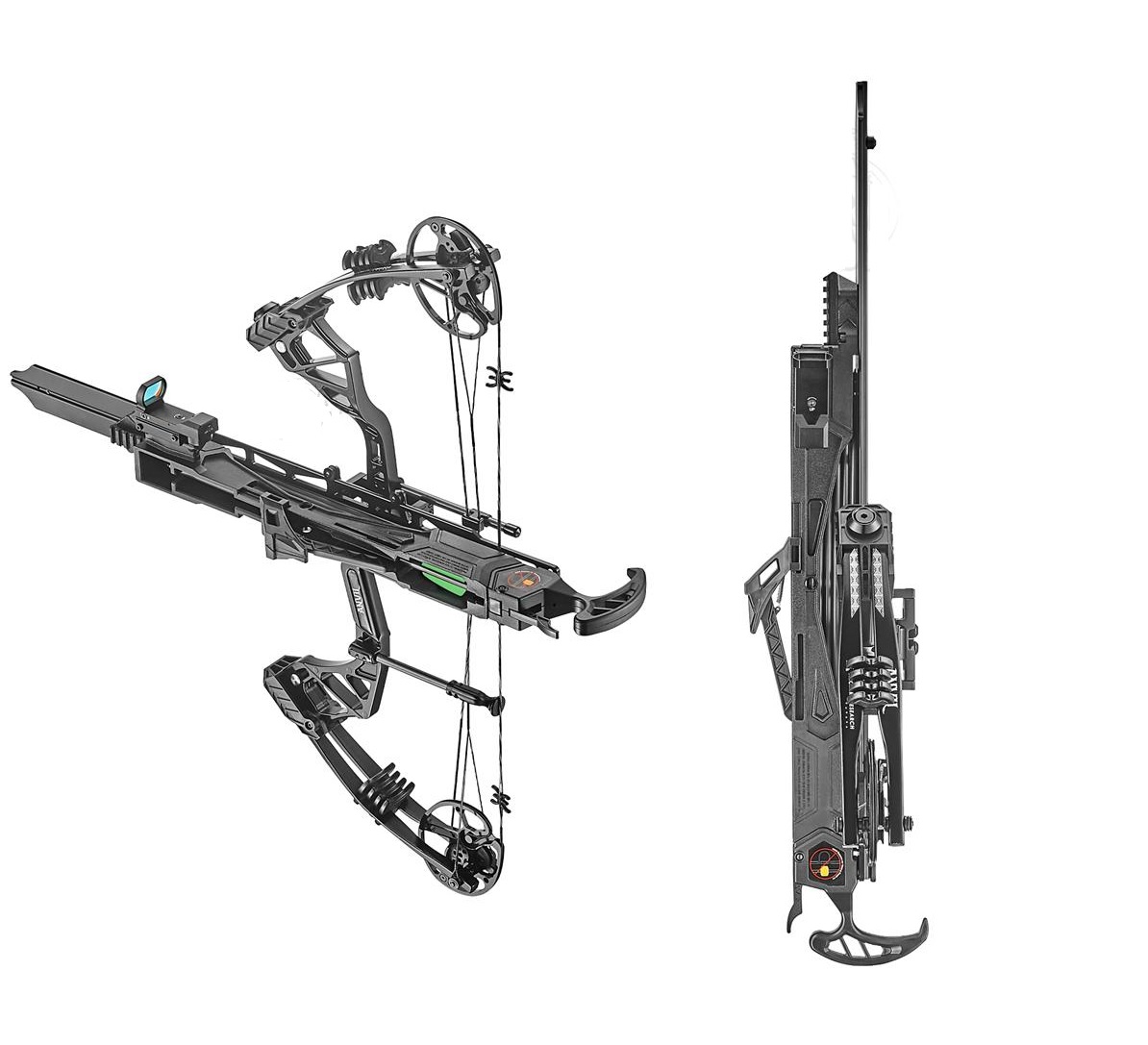 Kladkový luk EK Poelang Whipshot se zásobníkem na 6 šípů 15-50LB / 22-28" RH