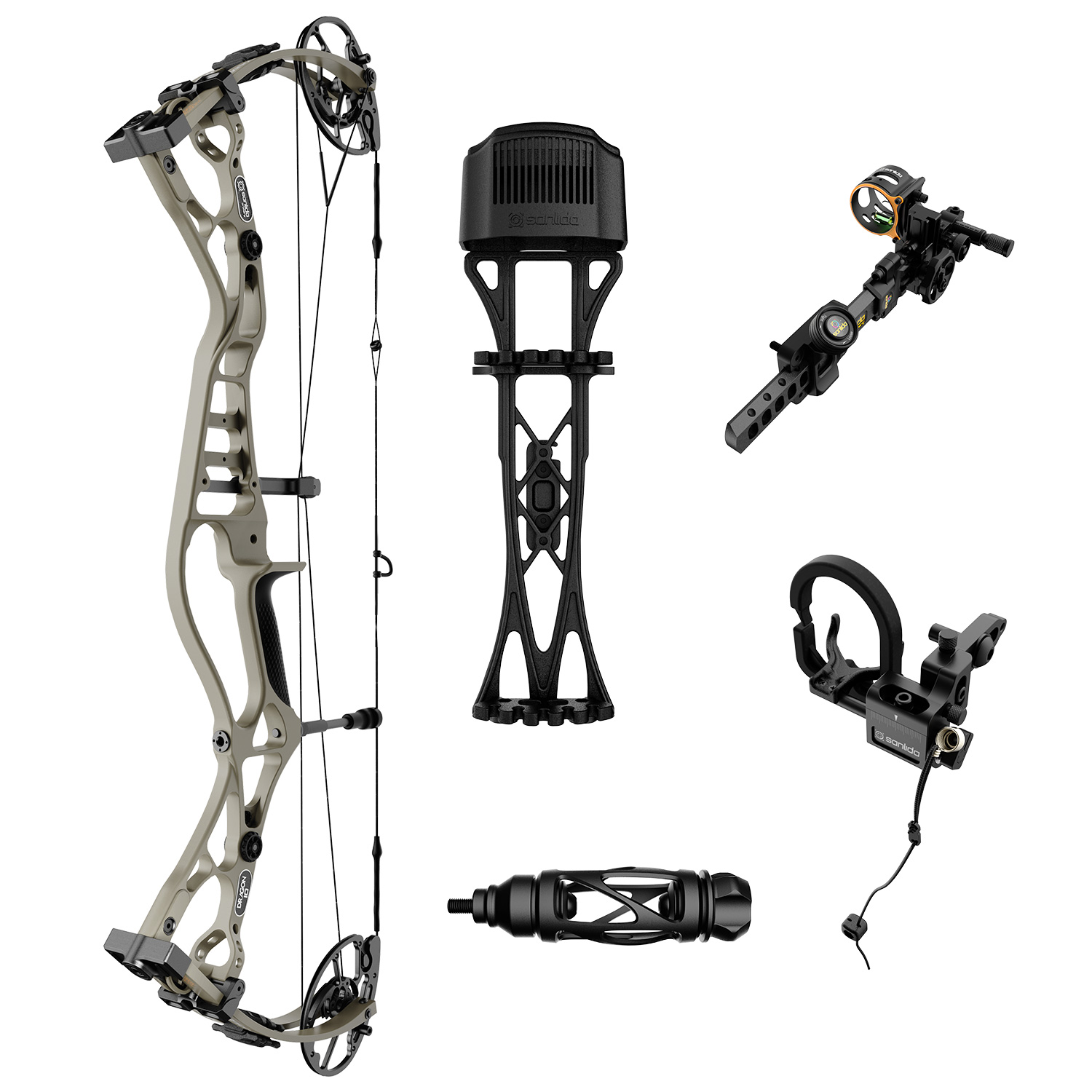 Kladkový luk Sanlida Dragon 10 27-30" 50-60# sada RTH