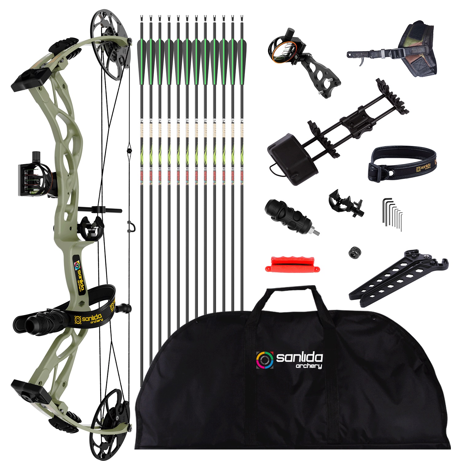 Kladkový luk Sanlida Dragon X9 18 -31", 10-70#  sada RTH